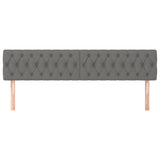 Headboards 2 pcs Dark Grey 100 cm Fabric
