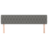 Headboards 2 pcs Dark Grey 100 cm Fabric - Side View