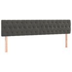 Headboards 2 pcs Dark Grey 100 cm Velvet