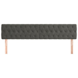 Headboards 2 pcs Dark Grey 100 cm Velvet