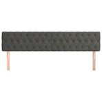 Headboards 2 pcs Dark Grey 100 cm Velvet