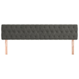 Headboards 2 pcs Dark Grey 100 cm Velvet - Side View
