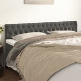 Headboards 2 pcs Dark Grey 100 cm Velvet