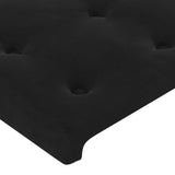 Headboard Black 100 cm Velvet - Top-Down View