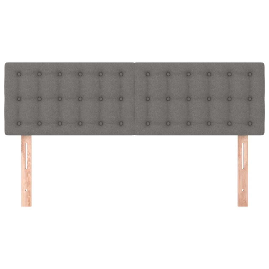 Headboards 2 pcs Dark Grey 72 cm Fabric
