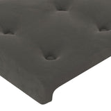 Headboards 2 pcs Dark Grey 72 cm Velvet - Top-Down View