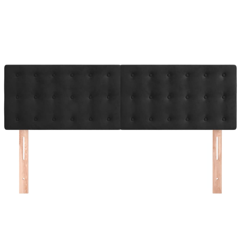 Headboards 2 pcs Black 72 cm Velvet