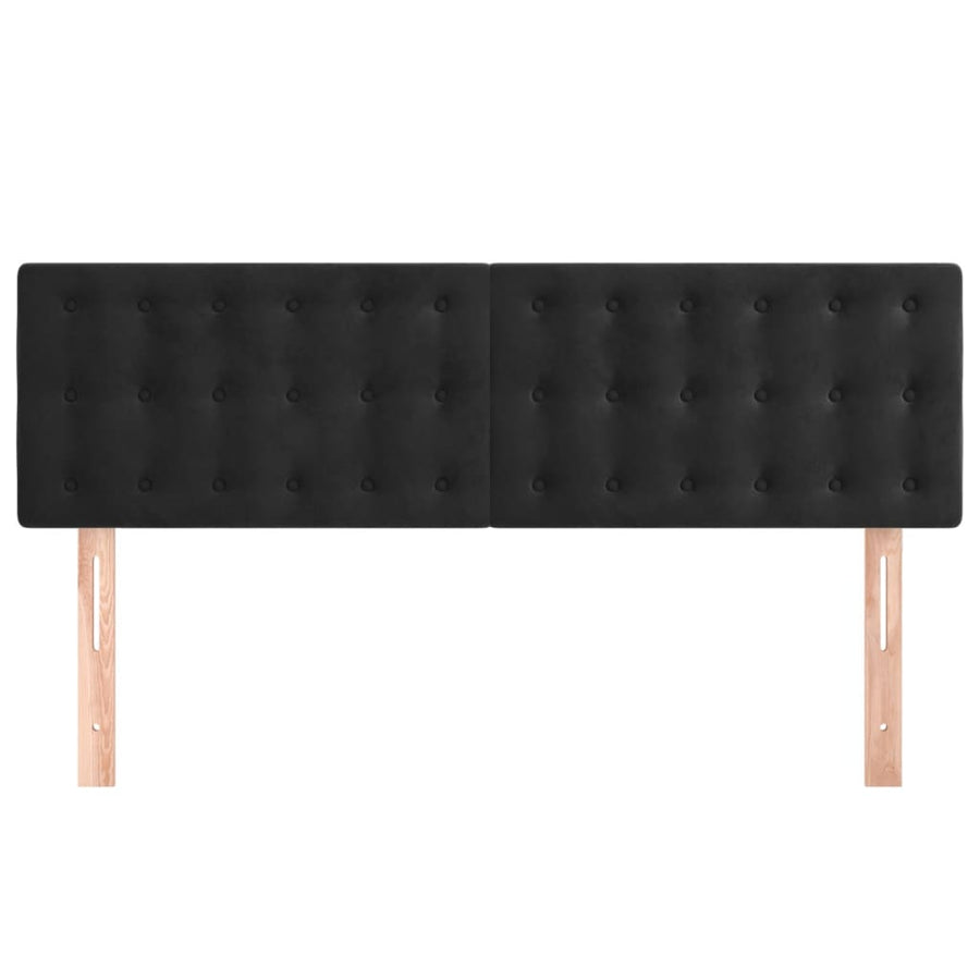 Headboards 2 pcs Black 72 cm Velvet