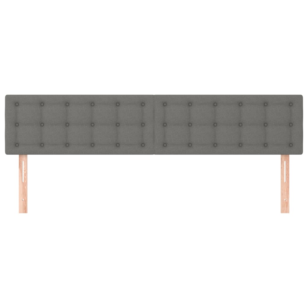 Headboards 2 pcs Dark Grey 80 cm Fabric