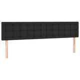 Headboards 2 pcs Black 80 cm Faux Leather - Front View