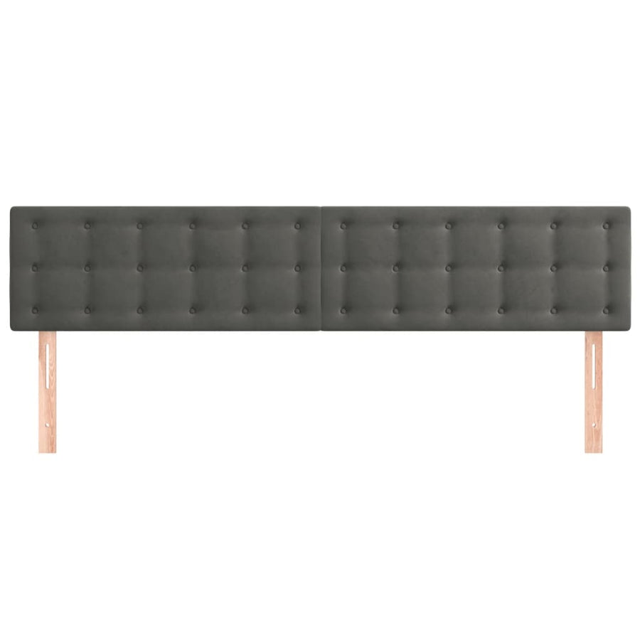 Headboards 2 pcs Dark Grey 80 cm Velvet