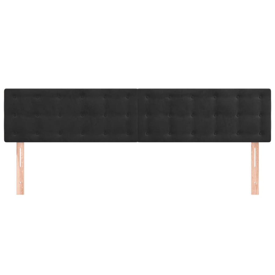 Headboards 2 pcs Black 80 cm Velvet
