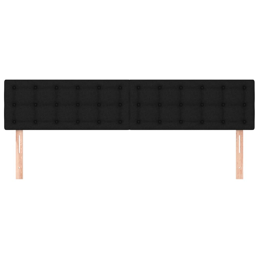 Headboards 2 pcs Black 100 cm Fabric