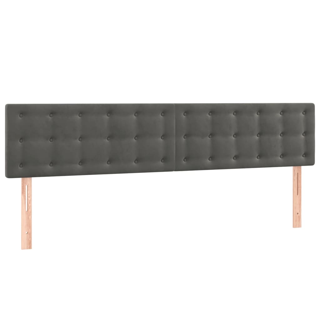 Headboards 2 pcs Dark Grey 100 cm Velvet