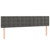 Headboards 2 pcs Dark Grey 100 cm Velvet - Front View