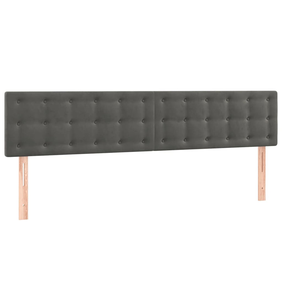 Headboards 2 pcs Dark Grey 100 cm Velvet