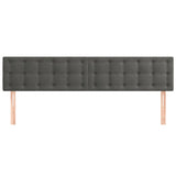 Headboards 2 pcs Dark Grey 100 cm Velvet