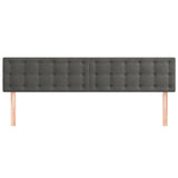 Headboards 2 pcs Dark Grey 100 cm Velvet - Side View