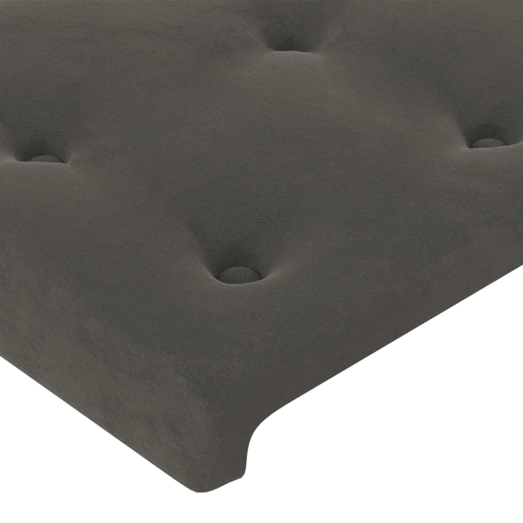 Headboards 2 pcs Dark Grey 100 cm Velvet