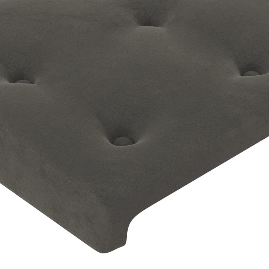 Headboards 2 pcs Dark Grey 100 cm Velvet