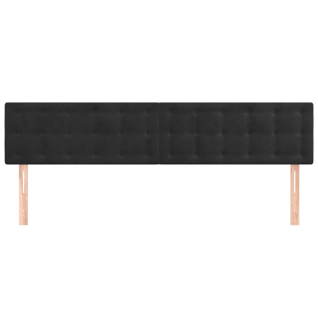 Headboards 2 pcs Black 100 cm Velvet