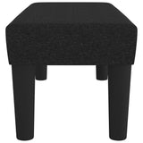 Bench Black 70x30x30 cm Fabric - Top-Down View