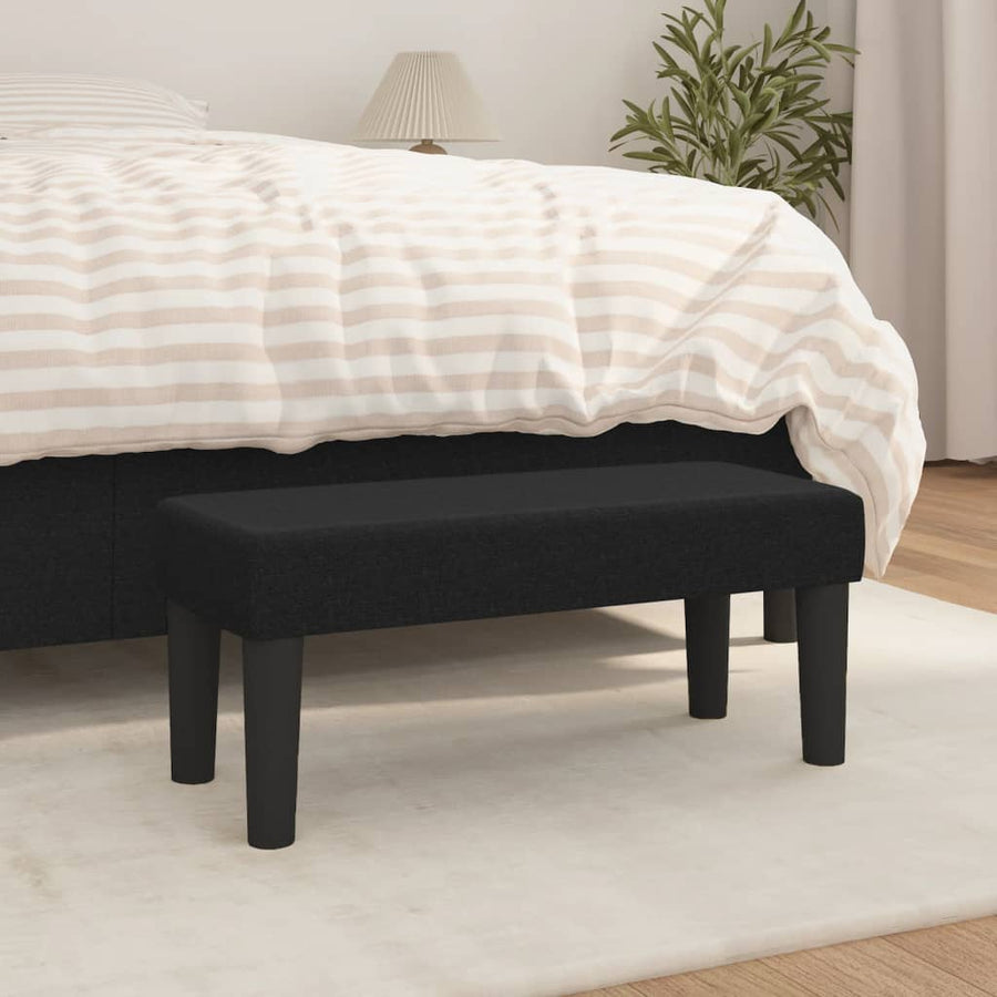 Bench Black 70x30x30 cm Fabric