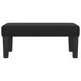 Bench Black 70x30x30 cm Faux Leather - Side View