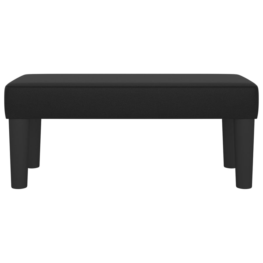 Bench Black 70x30x30 cm Faux Leather