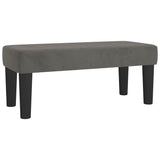 Bench Dark Grey 70x30x30 cm Velvet - Front View