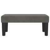 Bench Dark Grey 70x30x30 cm Velvet - Side View