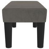 Bench Dark Grey 70x30x30 cm Velvet - Top-Down View