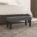 Bench Dark Grey 70x30x30 cm Velvet