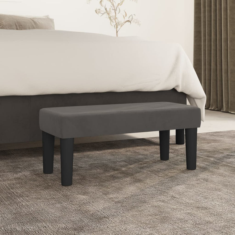 Bench Dark Grey 70x30x30 cm Velvet