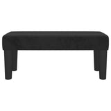 Bench Black 70x30x30 cm Velvet