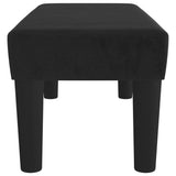 Bench Black 70x30x30 cm Velvet - Top-Down View