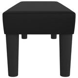 Bench Black 100x30x30 cm Faux Leather - Top-Down View