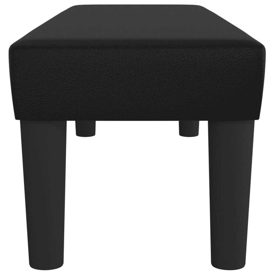 Bench Black 100x30x30 cm Faux Leather