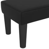 Bench Black 100x30x30 cm Faux Leather - 45-Degree Angle