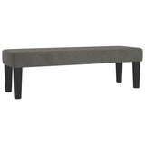 Bench Dark Grey 100x30x30 cm Velvet - Front View