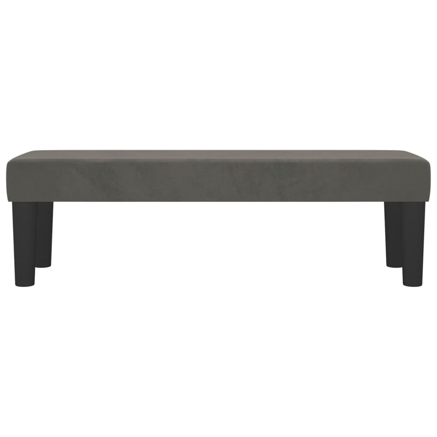 Bench Dark Grey 100x30x30 cm Velvet