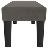Bench Dark Grey 100x30x30 cm Velvet - Top-Down View
