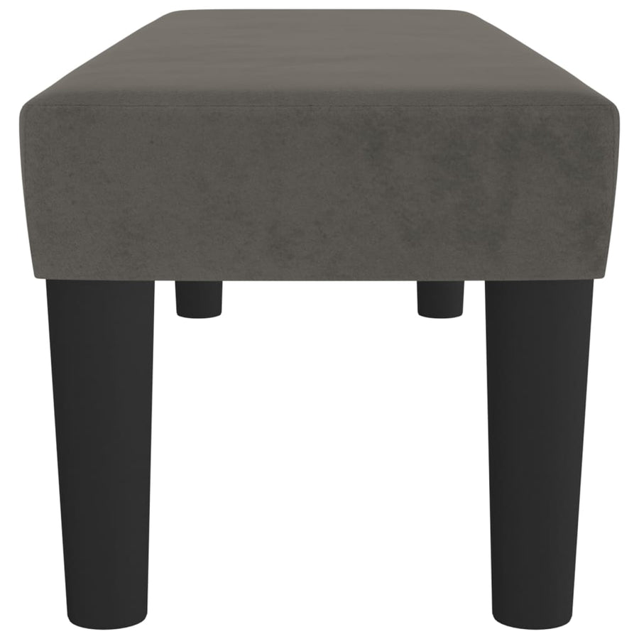 Bench Dark Grey 100x30x30 cm Velvet