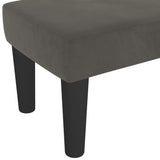 Bench Dark Grey 100x30x30 cm Velvet - 45-Degree Angle