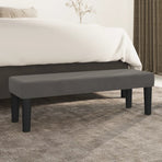 Bench Dark Grey 100x30x30 cm Velvet