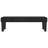 Bench Black 100x30x30 cm Velvet - Side View