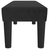 Bench Black 100x30x30 cm Velvet - Top-Down View