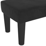 Bench Black 100x30x30 cm Velvet - 45-Degree Angle