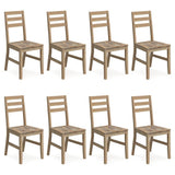Dining Chairs 8 pcs Solid Wood Acacia