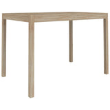 5 Piece Dining Set Solid Wood Acacia - Top-Down View